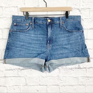 J.Crew high rise denim short medium wash size 33